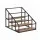 Artiss 4-Tier Tabletop Wine Rack Holds 16 Bottles Black Metal Frame Wood-Look Shelves 43x36x32.5cm (Compact)