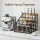 Artiss 4-Tier Tabletop Wine Rack Holds 16 Bottles Black Metal Frame Wood-Look Shelves 43x36x32.5cm (Compact)