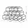 Artiss Metal Wine Rack 12 Bottle Black Tabletop Honeycomb Design Freestanding 47x19x26cm No Assembly