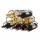 Artiss Metal Wine Rack 12 Bottle Black Tabletop Honeycomb Design Freestanding 47x19x26cm No Assembly