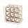 Artiss Wine Rack, Solid Pine Wood & Steel, Holds 12 Bottles, Natural Finish, 32x32x23.5cm, Durable & Elegant Design