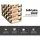 Artiss Wine Rack, Solid Pine & Steel, Holds 20 Bottles, Natural Finish, 42x42x23.5cm, Elegant & Durable Storage Solution