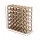 Artiss Wine Rack, Solid Pine Wood & Steel, Natural, 61x61x23.5cm, 42-Bottle Capacity, Durable & Elegant Storage