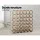 Artiss Wine Rack, Solid Pine Wood & Steel, Natural, 61x61x23.5cm, 42-Bottle Capacity, Durable & Elegant Storage