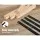 Artiss Wine Rack, Solid Pine Wood & Steel, Natural, 61x61x23.5cm, 42-Bottle Capacity, Durable & Elegant Storage