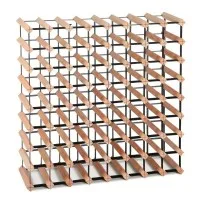 Artiss Wine Rack, Solid Pine & Steel, 72-Bottle Capacity, Natural Finish, 80x80x23.5cm, Durable & Space-Saving Design