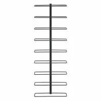 Artiss Wall Mounted Wine Rack 9 Bottle Metal Black Vertical Space Saving Display Storage Organiser 26x7.6x71cm