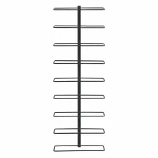 Artiss Wall Mounted Wine Rack 9 Bottle Metal Black Vertical Space Saving Display Storage Organiser 26x7.6x71cm