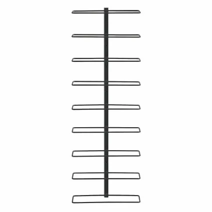 Artiss Wall Mounted Wine Rack 9 Bottle Metal Black Vertical Space Saving Display Storage Organiser 26x7.6x71cm