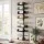 Artiss Wall Mounted Wine Rack 9 Bottle Metal Black Vertical Space Saving Display Storage Organiser 26x7.6x71cm