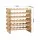 Artiss 36-Bottle Wooden Wine Rack 6-Tier Modular Freestanding Storage Stand 70cm Natural Pine Wood