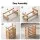 Artiss 36-Bottle Wooden Wine Rack 6-Tier Modular Freestanding Storage Stand 70cm Natural Pine Wood
