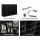 Artiss BERT Black CD DVD Storage Rack Bookshelf Modern Particle Board Adjustable Shelves Holds 1116 CDs 528 DVDs 102x23.