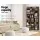 Artiss BERT Brown Bookshelf CD/DVD Storage Rack - Adjustable Particle Board, Holds 1116 CDs/528 DVDs, 102x23.5x194.5cm