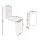 Artiss Foldable Computer Desk with Wall-Mounted Bookshelf, White, Space-Saving Design, Particle Board, 78x52.5x156cm