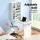 Artiss Foldable Computer Desk with Wall-Mounted Bookshelf, White, Space-Saving Design, Particle Board, 78x52.5x156cm