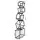 Artiss 5‑Tier Metal Bookshelf Black Geometric Display Shelf Slim Vertical Storage 181cm Height 23kg Capacity
