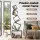 Artiss 5‑Tier Metal Bookshelf Black Geometric Display Shelf Slim Vertical Storage 181cm Height 23kg Capacity