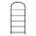 Artiss 5-Tier Industrial Étagère Bookcase Display Shelf with Tempered Glass and Metal Frame Black