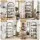 Artiss 5-Tier Industrial Étagère Bookcase Display Shelf with Tempered Glass and Metal Frame Black