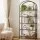 Artiss 5-Tier Industrial Étagère Bookcase Display Shelf with Tempered Glass and Metal Frame Black