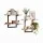 Artiss Set of 2 Floating 2-Tier Wall Shelves Wood Finish with Black Metal Frame 36.5x13.5x40cm 18kg Capacity