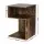 Artiss UMENI Bedside Table - Rustic Oak S-Shaped Design, 2 Shelves, Durable Particle Board, Easy Assembly, 33x33x50cm