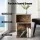 Artiss UMENI Bedside Table - Rustic Oak S-Shaped Design, 2 Shelves, Durable Particle Board, Easy Assembly, 33x33x50cm
