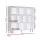 Artiss CORA Bookshelf 3 Tiers 10 Cubes – White & Pine, 120cm x 24cm x 107cm, Sturdy Display Shelf with Solid