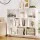 Artiss CORA Bookshelf 3 Tiers 10 Cubes – White & Pine, 120cm x 24cm x 107cm, Sturdy Display Shelf with Solid