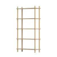 Artiss 5-Tier Wooden Bookshelf Display – 15mm MDF, Pine Legs, 80x30x150cm, 20kg Capacity, Anti-Tip Safety,