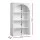 Artiss 4 Tier Bookshelf Storage Display Cabinet 100cm x 37cm x 170cm Arched Fluted White 20kg Shelves