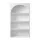 Artiss 4 Tier Bookshelf Storage Display Cabinet 100cm x 37cm x 170cm Arched Fluted White 20kg Shelves