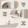 Artiss 4 Tier Bookshelf Storage Display Cabinet 100cm x 37cm x 170cm Arched Fluted White 20kg Shelves