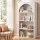 Artiss 4 Tier Bookshelf Storage Display Cabinet 100cm x 37cm x 170cm Arched Fluted White 20kg Shelves
