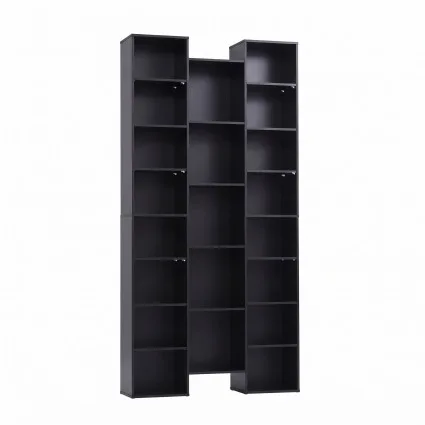 Artiss Tall Bookcase 8-Tier Display Shelves 21 Compartments Black