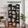 Artiss Tall Bookcase 8-Tier Display Shelves 21 Compartments Black