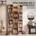 Artiss Tall Bookshelf Display Shelves Oak 8-Tier 21-Compartment Storage Rack