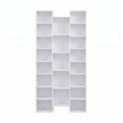 Artiss 8-Tier Bookcase with 21 Compartments Display Shelves White