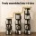 Artiss 5-Tier Swivel Bookcase Display Shelf with 360-Degree Rotating Shelves and 3 Components per Tier Black