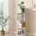 Artiss Bookshelf 4 Tiers Particle Board White 40x40x130cm - Edie Rotating Display Shelf for Home & Office