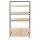 Artiss Bookshelf 5 Tier Cube Cabinet, MDF & Metal, Oak & Black, 100x40x180cm, Stylish Display, Easy Assembly