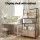 Artiss Bookshelf 5 Tier Cube Cabinet, MDF & Metal, Oak & Black, 100x40x180cm, Stylish Display, Easy Assembly