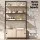 Artiss Bookshelf 5 Tier Cube Cabinet, MDF & Metal, Oak & Black, 100x40x180cm, Stylish Display, Easy Assembly