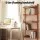 Artiss Floating Bookshelf, MDF 5-Tier, Oak, 77.5x25x180cm, Contemporary Display Shelf, Easy Assembly, Adjustable