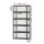 Artiss 5-Tier Black Display Cabinet Bookshelf with Bamboo Frame, Clear Acrylic Panels, and Magnetic Door Closure