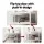 Artiss 5-Tier White Display Cabinet Bookshelf - Bamboo Frame, Acrylic Panels, 78.5x32x172cm, Magnetic Closure, Anti-Tip