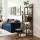 Artiss 5 Tier Ladder Bookshelf Corner Shelf 5‑Tier L Shaped Bookcase Walnut and Black Metal Frame 160cm