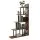 Artiss 5 Tier Ladder Bookshelf Corner Shelf 5‑Tier L Shaped Bookcase Walnut and Black Metal Frame 160cm