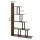 Artiss 5 Tier Ladder Bookshelf Corner Shelf 5‑Tier L Shaped Bookcase Walnut and Black Metal Frame 160cm
